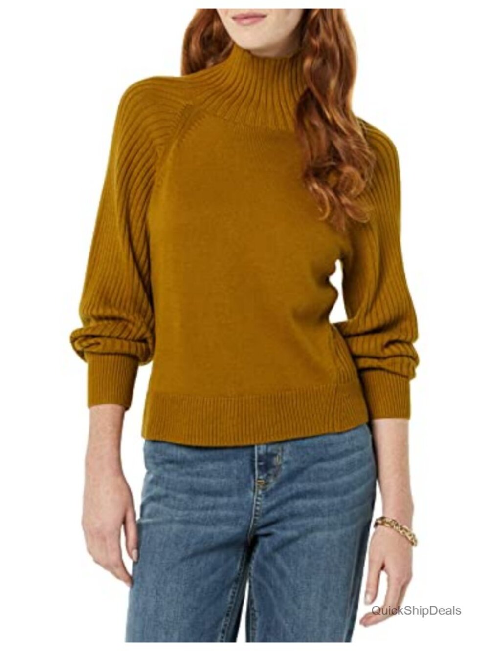Women's Ultra Soft Oversized Cropped Cocoon Sweater Long Sleeve Ribbed